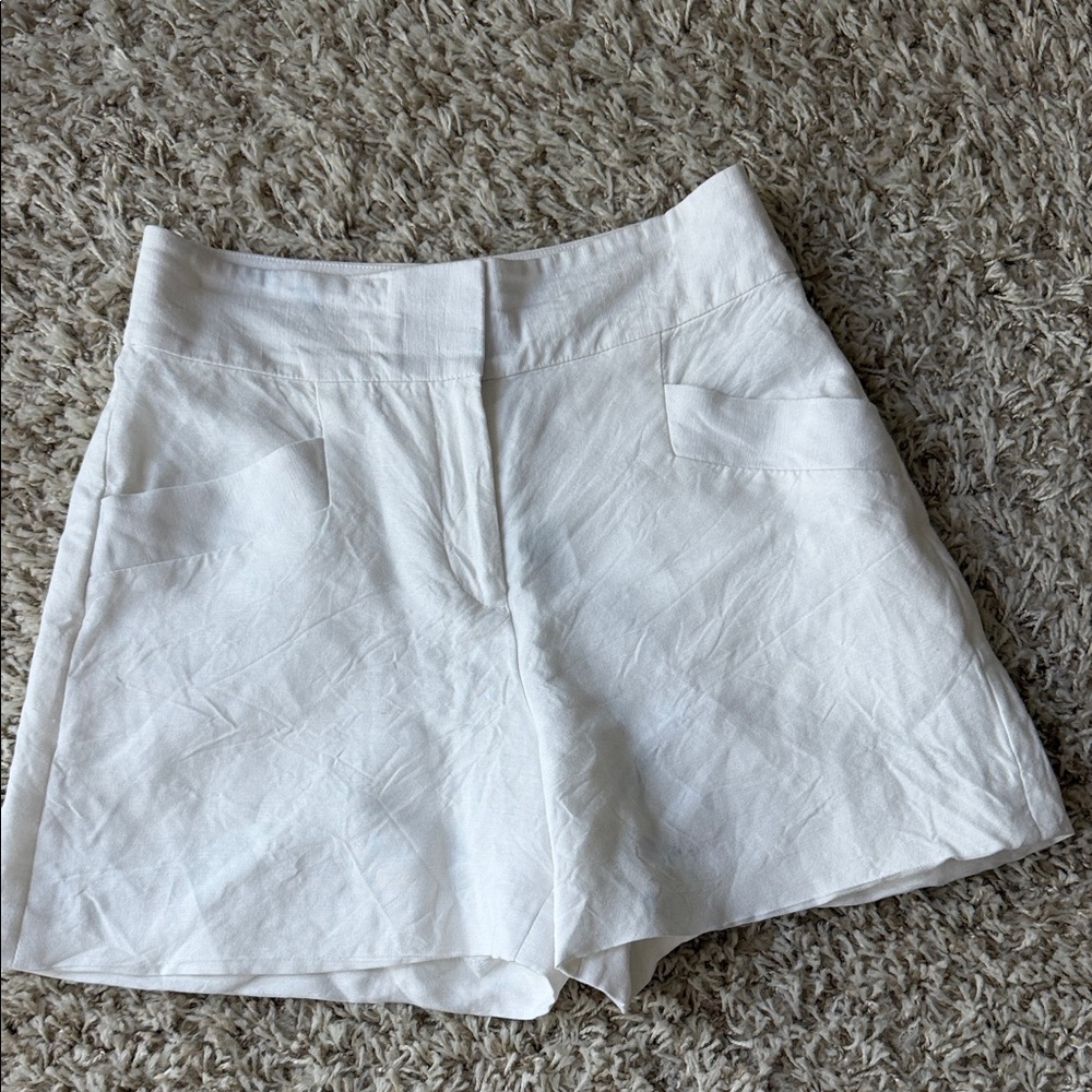 Club Monaco High Waist White Shorts